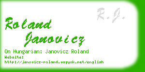 roland janovicz business card